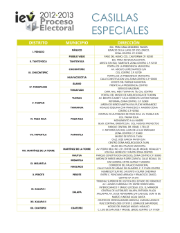 CASILLAS ESPECIALES - Instituto Electoral Veracruzano