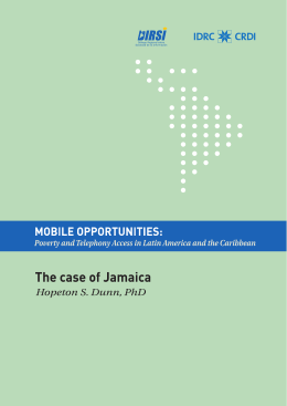 Mobile Opportunities: poverty and telephony access in Latin