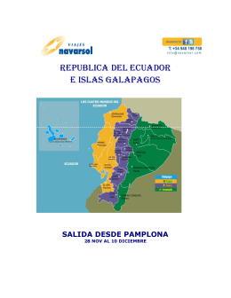 REPUBLICA DEL ECUADOR E ISLAS GALAPAGOS