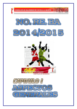 noreba 2014/2015 - Federación de Balonmano de Castilla la Mancha