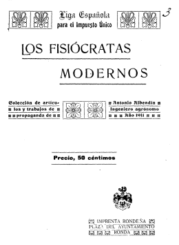 Los fisiócratas modernos : colección de artículos y trabajos de