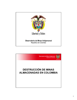 destrucción de minas almacenadas en colombia