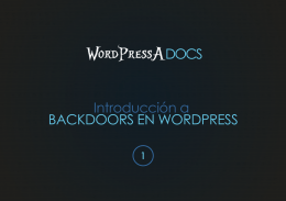 Introducción a backdoors en WordPress - Wordpressa