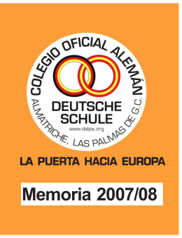 Memoria 2007/08 - Deutsche Schule Las Palmas de Gran Canaria