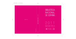 Memoria 2011 - Biblioteca Nacional de España