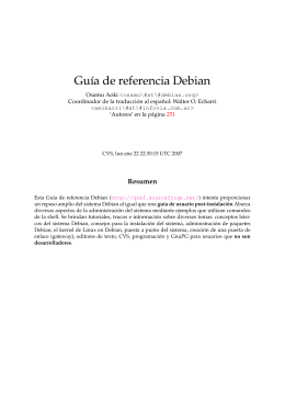 Guía de referencia Debian - Servidor de software libre de la