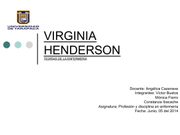 VIRGINIA HENDERSON - Enfermería UTA – Iquique