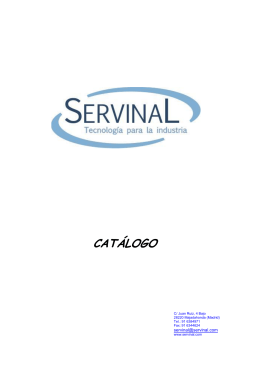 Catalogue of products Servinal