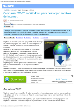 Como usar wget en Windows para descargar archivos de internet