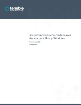 Comprobaciones con credenciales Nessus para Unix y Windows