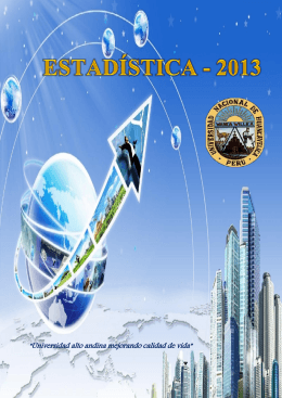 boletín estadístico 2013 - Universidad Nacional de Huancavelica