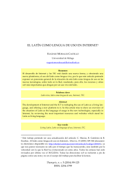 Eugenio Morales Castillo, El latín como lengua de uso en Internet