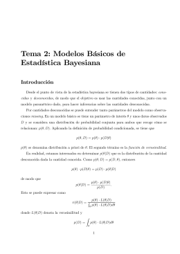 Tema 2: Modelos Básicos de Estadística Bayesiana