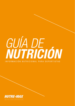 INFORMACIÓN NUTRICIONAL PARA DEPORTISTAS - Nutre-Max