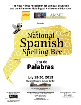 National Spelling Bee - 2013 National Spanish Spelling Bee