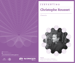 Christophe Rousset - Festival Internacional Cervantino