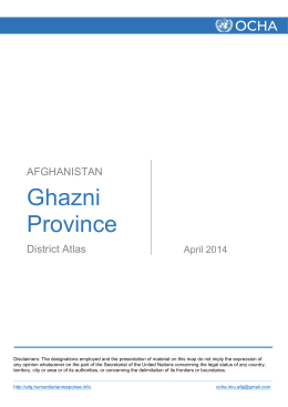 Ghazni Province - HumanitarianResponse