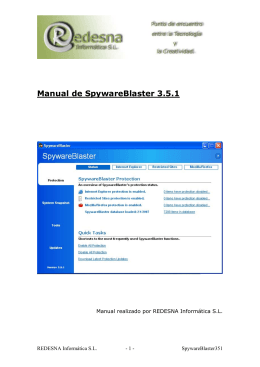 Manual de SpywareBlaster 3.5.1
