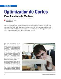 Optimizador de Cortes - Revista El Mueble y La Madera