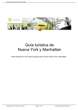 Guía turistica de Nueva York y Manhattan