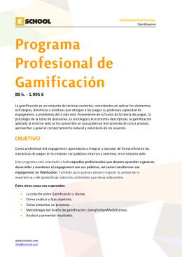 Programa Profesional de Gamificación