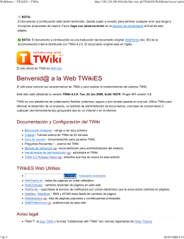 WebHome < TWikiES < TWiki