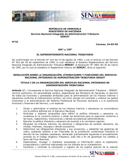 REPÚBLICA DE VENEZUELA MINISTERIO DE