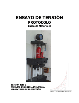 ENSAYO DE TENSIÓN - Escuela Colombiana de Ingeniería