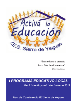 Programa Activa la Educación Sierra de Yeguas
