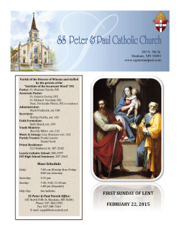 February 22, 2015 - Saint Peter and Paul Catholic Church