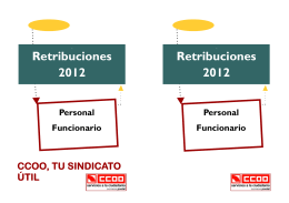 Retribuciones personal funcionario 2012