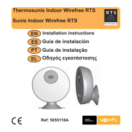 Thermosunis Indoor Wirefree RTS Guía de instalación Guia