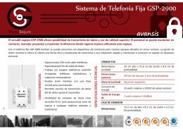 Sistema de Telefonía Fija GSP-2900