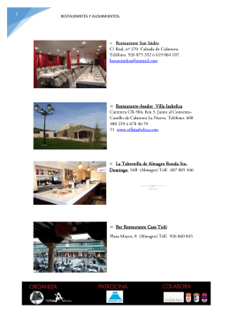 Restaurantes y alojamientos. PDF