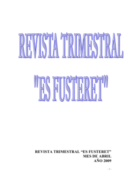revista trimestral “es fusteret” - Fundación Instituto Socioeducativo S