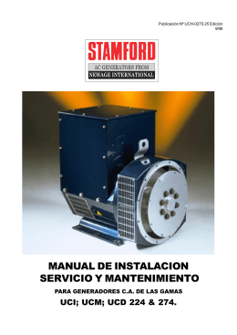 Manual del Generador Stamford UC224-274