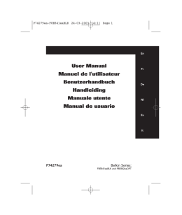 User Manual Manuel de l`utilisateur Benutzerhandbuch Handleiding