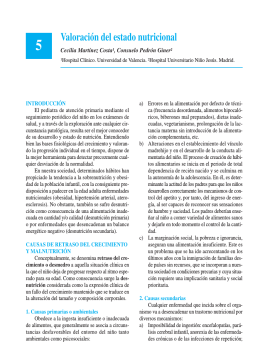 Valoración del estado nutricional - Asociación Española de Pediatría