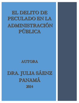el delito de peculado en la administración pública dra. julia sáenz