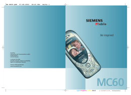 Siemens Siemens MC60 - Instructions Manuals
