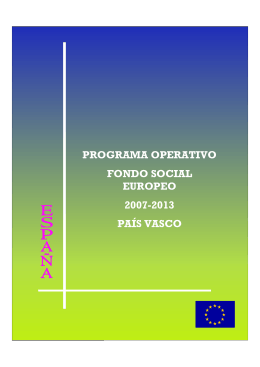 programa operativo fondo social europeo 2007