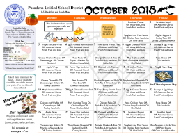 October 2015 - School Nutrition and Fitness