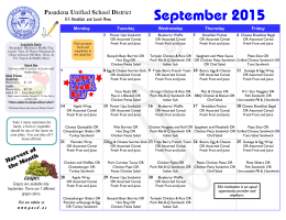 September 2015 - School Nutrition and Fitness