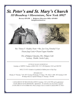 October 31, 2015 - St.Peter`s & St.Mary`s Church