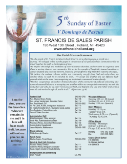 ST. FRANCIS DE SALES PARISH V Domingo de Pascua