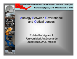 Analogy Between Gravitational and Optical Lenses