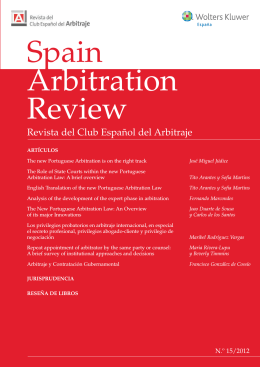Spain Arbitration Review - Pérez