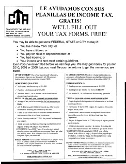 WE`LL FILL OUT YOUR TAX FORMS. FREE!