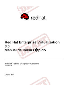 Red Hat Enterprise Virtualization 3.0 Manual de inicio rápido