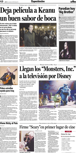 Llegan los “Monsters, Inc.” a la televisión por Disney